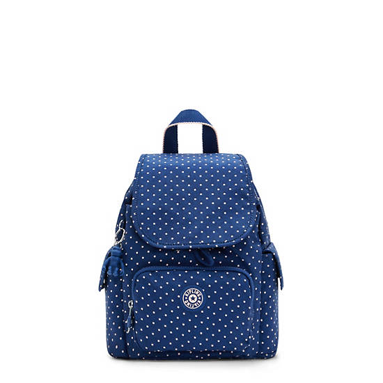 Kipling City Pack Mini Printed Ryggsäck Blå | SE 1719XY